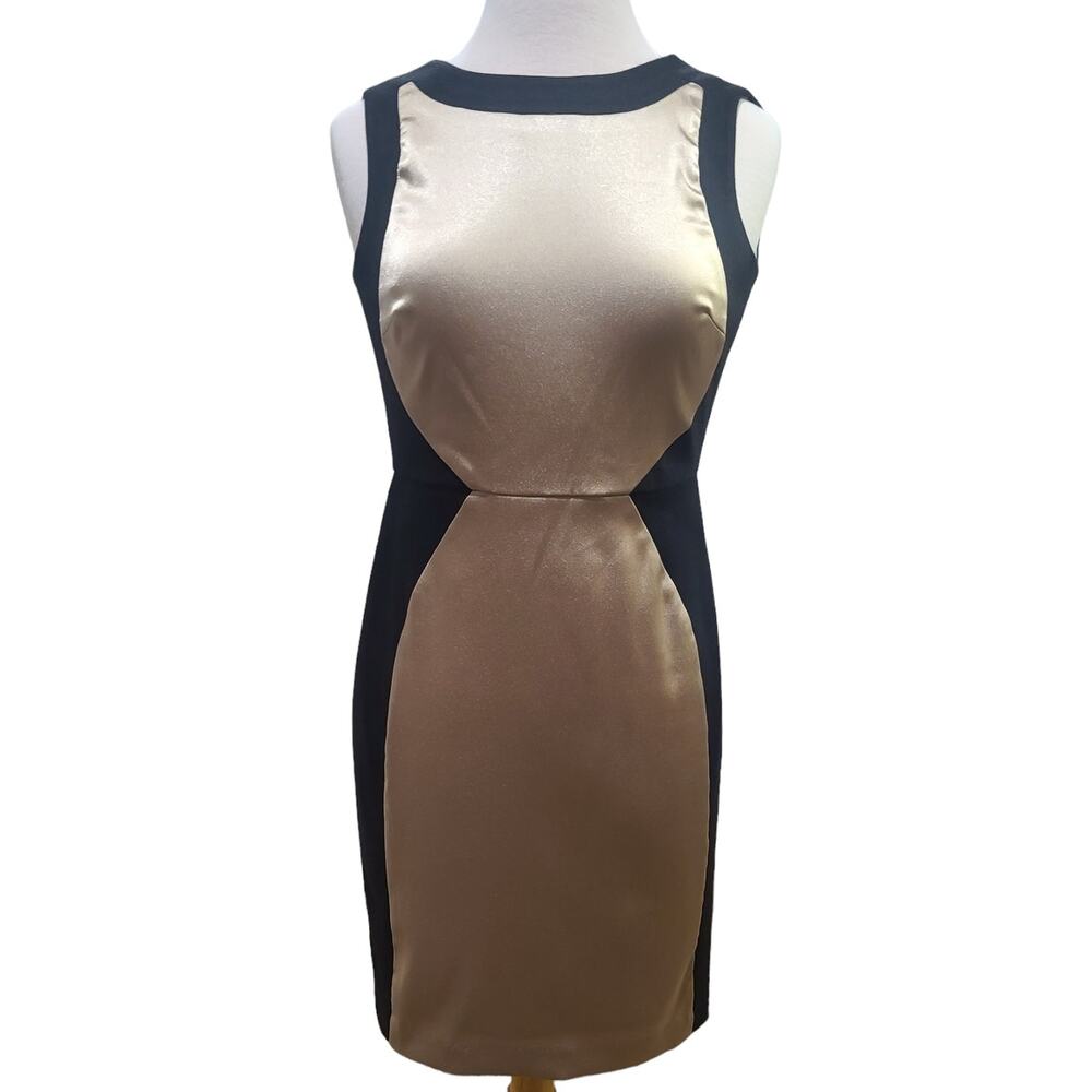 The Limited gold black sheath dress women's size 2